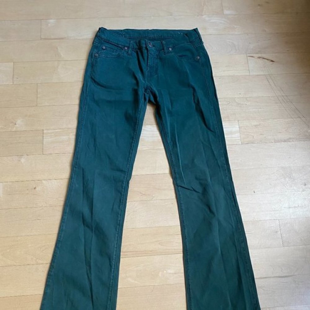 𝅺replay Jeans BNWOT 28x34 Green Bootcut